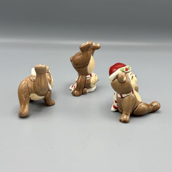 Vtg Fitz and Floyd Tumbling Christmas Bears Set of 3 Figurines Porcelain Korea - Picture 8 of 12